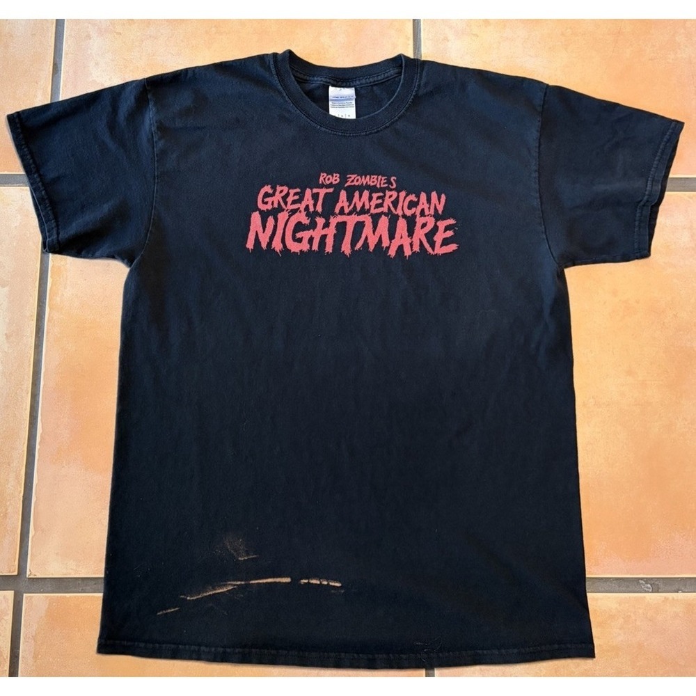 Rob Zombie's Great American Nightmare Black T Shirt Size Large